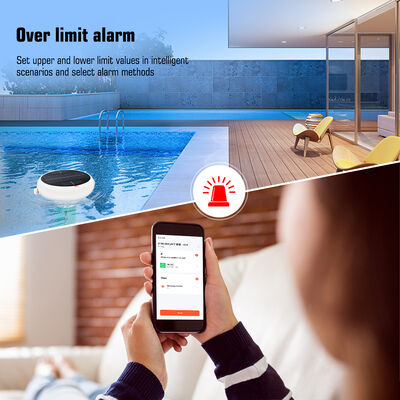 Wifi 7-in-1 Floating Waterproof Chlorometer With Smart Hub Salt/EC/TDS/ORP&Temp USB Solar Powered pH Meter  for Swimming Pools