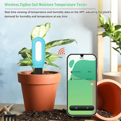 Wireless ZigBee Smart Soil Moisture Temperature Monitor for Plants App Controlled