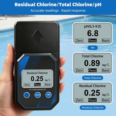 YIERYI Portable Photometric Accurate Water Quality Tester for PH Residual Chlorine Total Chlorine