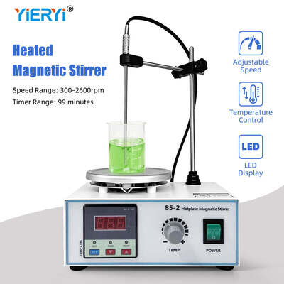 Upgraded 85‑2 3‑in‑1 Digital Hotplate Magnetic Stirrer, Heating, Timing & Constant‑Temperature Laboratory Liquid Mixer