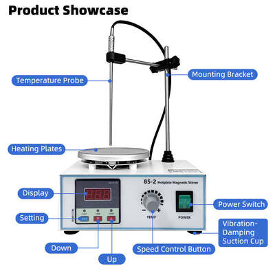 Upgraded 85‑2 3‑in‑1 Digital Hotplate Magnetic Stirrer, Heating, Timing & Constant‑Temperature Laboratory Liquid Mixer