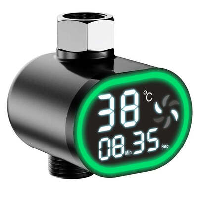 Hydropower generation, shower head universal water thermometer, baby bath, children's bathing, household visual LED digital display screen