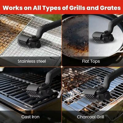 Electric BBQ Grill Cleaning Brush | Replaceable Brush Heads Barbecue Cleaning Tool
