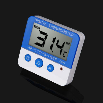 C601 Mini Indoor Outdoor Thermo Hygrometer, High Low Temperature Alarm Thermometer, Refrigerator Temperature Monitor