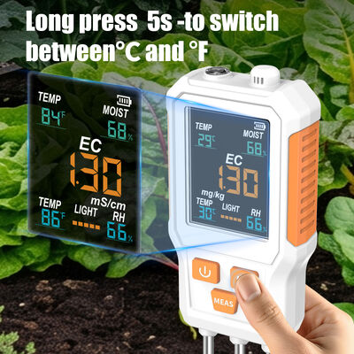 10 in 1 Color Screen Soil Tester, PH,EC,N P K,Temp,Moisture,Light  Humidity