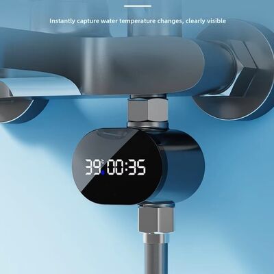 Hydro Power Baby Bath Thermometer, Universal LED Digital Display Shower Water Temperature Gauge