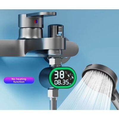 Hydro Power Baby Bath Thermometer, Universal LED Digital Display Shower Water Temperature Gauge