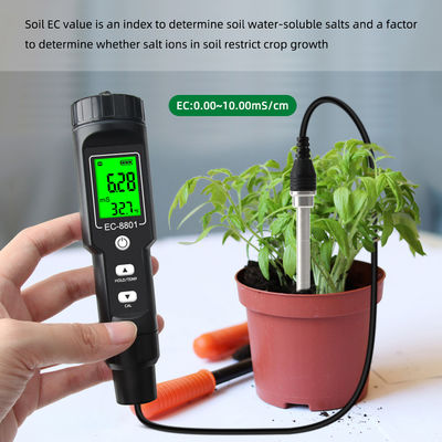 Portable Digital EC Soil Temperature Tester For Farm Measurement