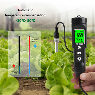 Portable Digital EC Soil Temperature Tester For Farm Measurement