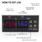 Temperature Humidity Control Digital Thermometer Hygrometer AC 110V 220V