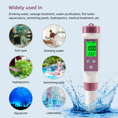 7 In 1 Temp ORP EC TDS Salinity PH Meter Online Blue Tooth Water Quality Tester