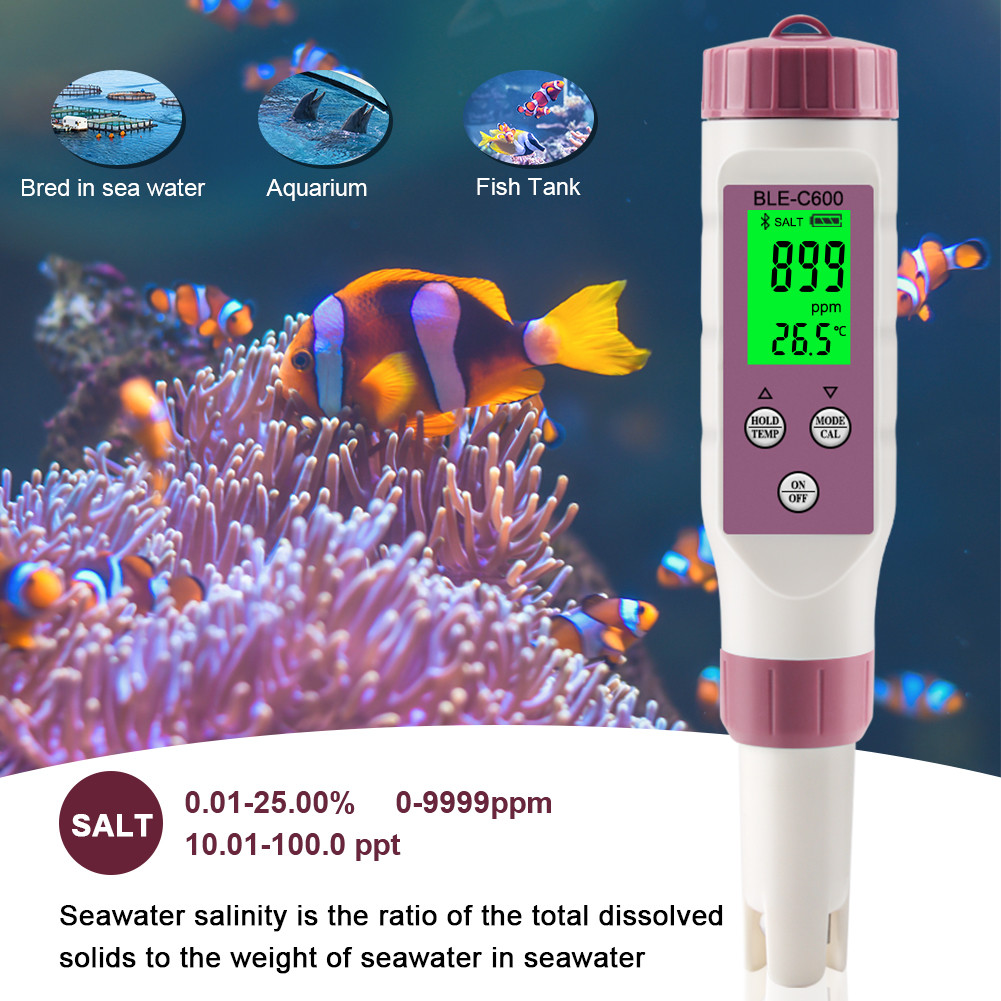 Seawater Digital Salinity Meter Salt Water Tester For Pool Aquarium ...