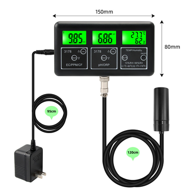 Industrial Lab Use Digital Water Quality Meter EC/PPM/pH/ORP/Temp
