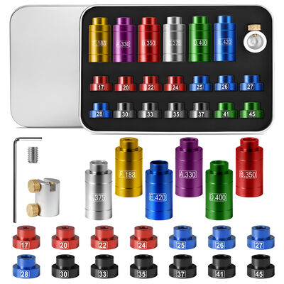 Precision Caliber Comparator Kit With14Bullet Inserts&6Bushing Universal Headspace Gauge Comparator For.17-.45 Caliber Reloading