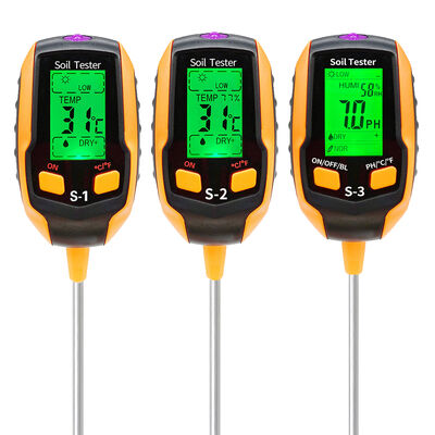 6-in-1 Digital Soil Tester Moisture/PH/Sunlight/Temperature Monitor With Backlight LCD For Plant Garden Farm