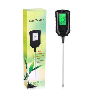 Large LCD User Interface 4 In 1 Soil Meter  PH Soil Meter Moisture/Temperature/Sunlight  Soil Analysis Tools