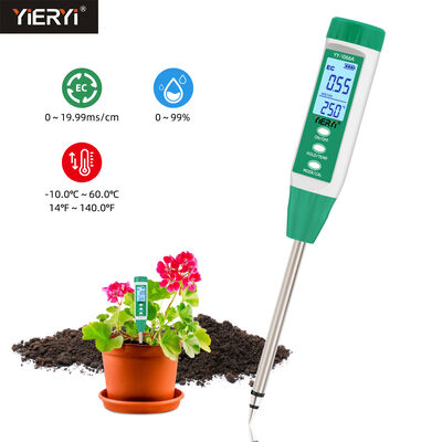 3-in-1 Digital Soil EC Moisture Temperature Meter Plant Soil Salinity Tester for Garden Farm