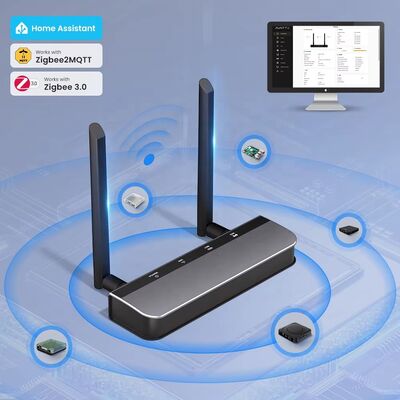 YIERYI Zigbee 3.0 PoE Dongle Gateway Hub for Home Assistant Zigbee2 MQTT ESP32+CC2652P Dual 5dBi Antennas Type-C/PoE Powered