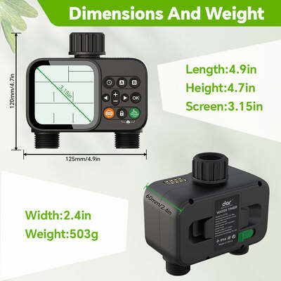 Digital Water Timer for Garden Hose Automatic Irrigation Timer with Auto Manual Watering Mode
