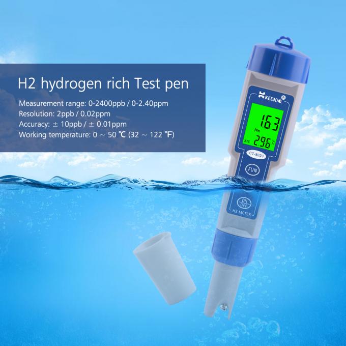 Hydrogen Water YIYEGO Tester For Bottle, PH Meter For Water, 4 In 1 PH/ORP/ H2/Temp Tester Kit, Accurate PH Hydrogen ORP Meter For Drinking Water Water Sensor