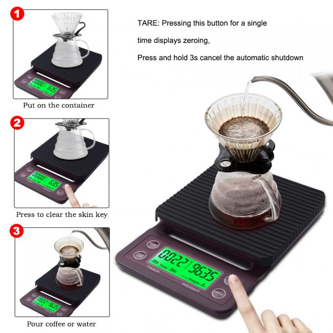 6.6LBS 3kg Load Electronic LCD Coffee Weighing Scale